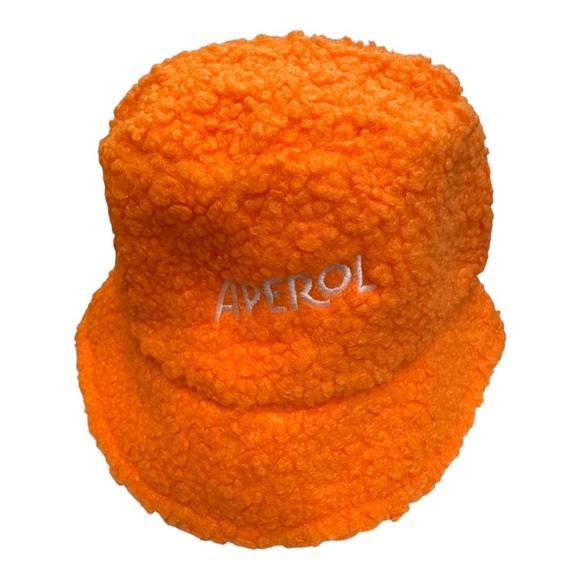 Aperol Orange Fuzzy Bucket Hat NWOT - Picture 2 of 5